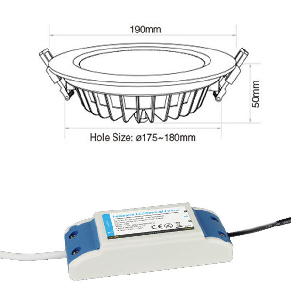 Milight Einbauspot 15W IP54 Bild3